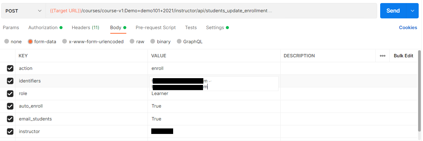 API Sample: Course Subsection List