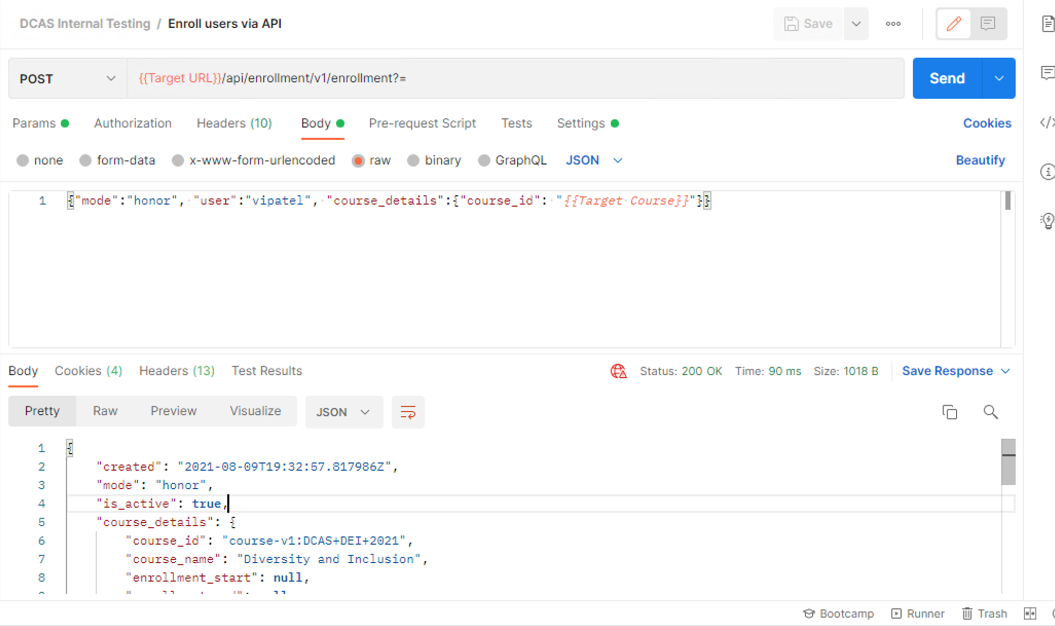 API Sample: Enroll a Single User