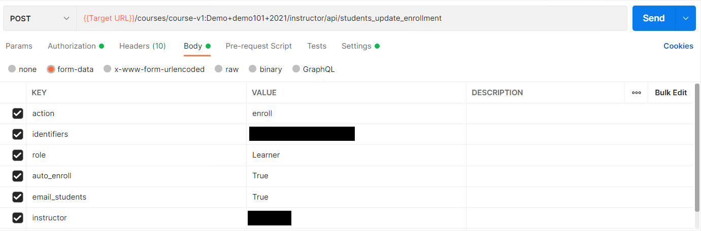 API Sample: Course Subsection List