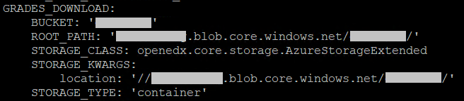 Azure Blob Storage Configuration Image