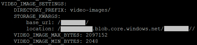 Azure Blob Storage Configuration Image