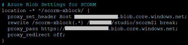 Azure Blob Storage Configuration Image