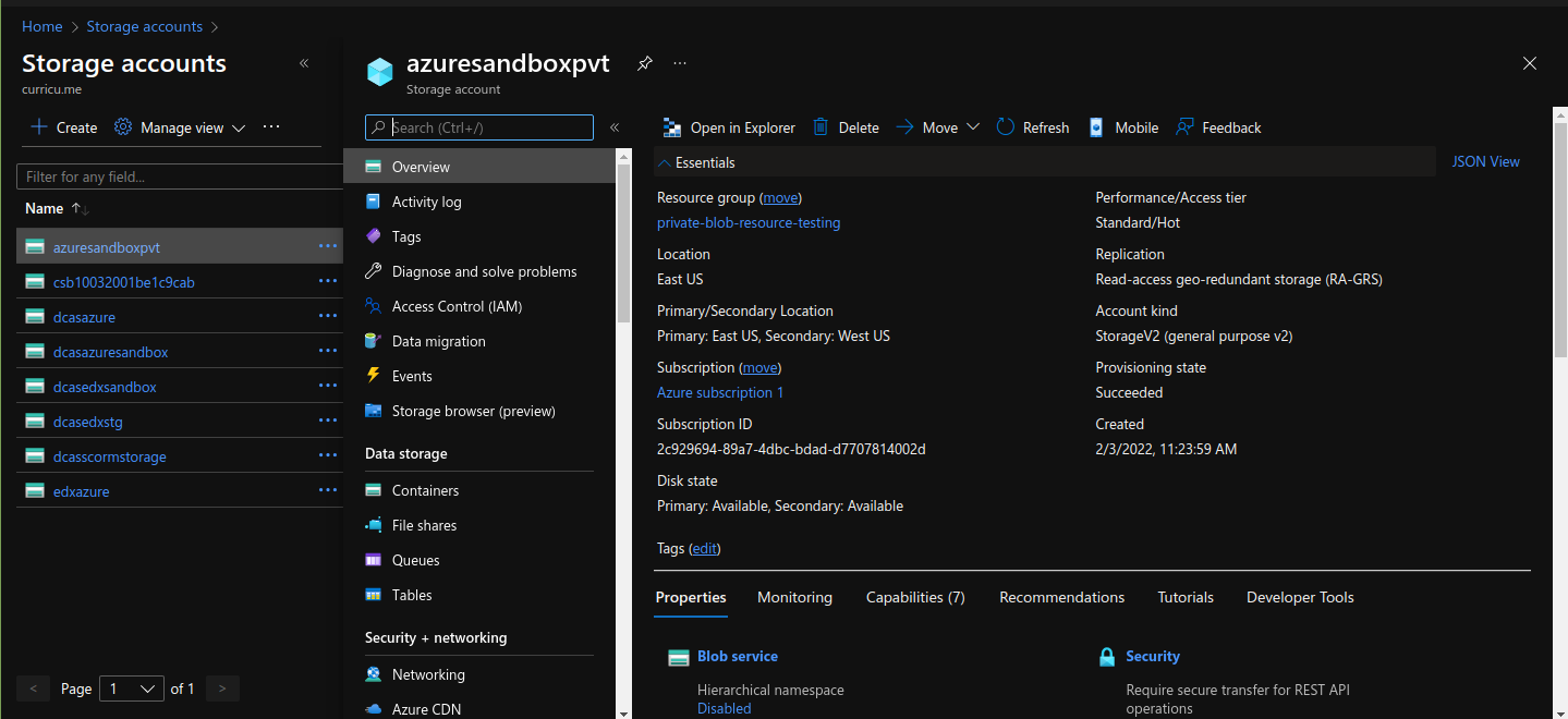 Azure Storage Private Blob Image