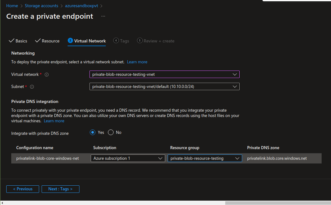 Azure Storage Private Blob Image