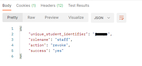 API Sample: Course Subsection List